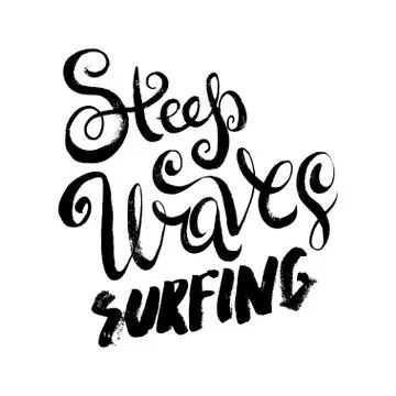 Steep Waves Surfing Stock-Illustration