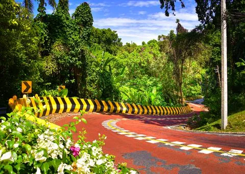 Steep winding road Stock Photos
