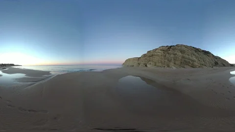 Steeped coast with beach, VR360, VR, 360VR Stock Footage 107098423