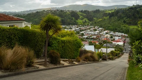 The Steepest Street in the World Stock Footage 90761825