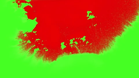Steeping Ink splatter Pack of 2 isolated on Green Screen Background 4k Stock Footage 142883501