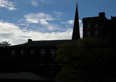 Steeple silhouette Stock Photos