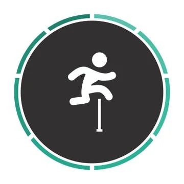 Steeplechase computer symbol Stock Illustration