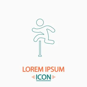 Steeplechase computer symbol Stock Illustration