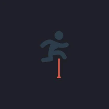 Steeplechase computer symbol Stock Illustration