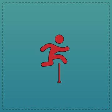Steeplechase computer symbol Stock Illustration