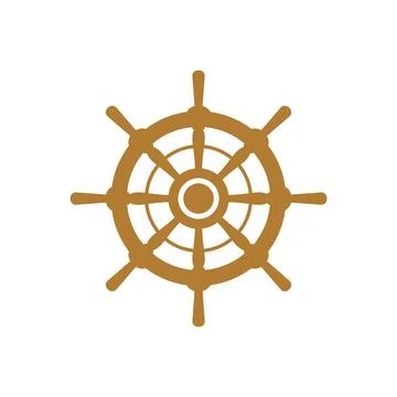 Steer of Ship, Nautical Icon Vector Logo Template Illustration Design Stock Illustration