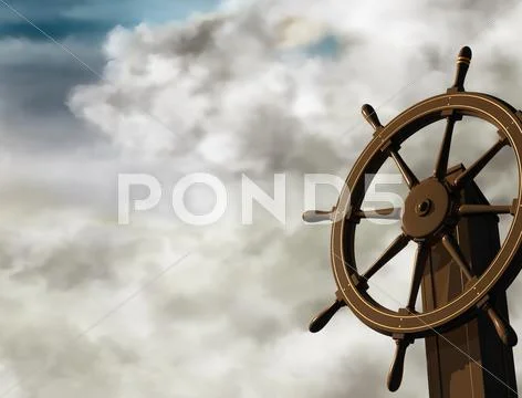 Steer a steady course Stock Illustration