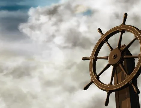 Steer a steady course Stock Illustration