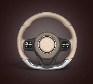 Steering automobile wheel 3d render  isolated on the gradient background clip Stock Illustration