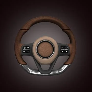 Steering automobile wheel 3d render  isolated on the gradient background clip Stock Illustration