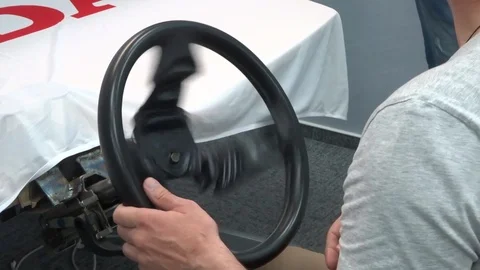 Steering the car Stock Footage 94866003