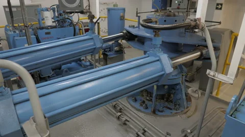 Steering gear on ship Stock Footage 220779066