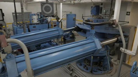 Steering gear of vessel Stock Footage 220779057