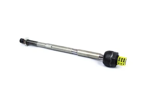 Steering rod with cap for threading on an isolated white background Stockfoto's