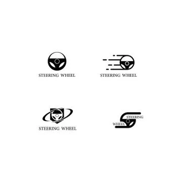 Steering ship logo template Stock Illustration