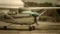 Steering war plane with propeller at airport HD Footage