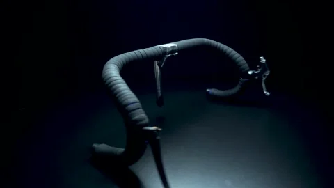 Steering wheel from a bicycle Stock Footage 201423491