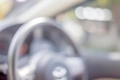 Steering wheel blur abstract background Stock Photos