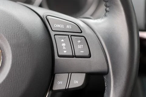 Steering wheel button Stock Photos