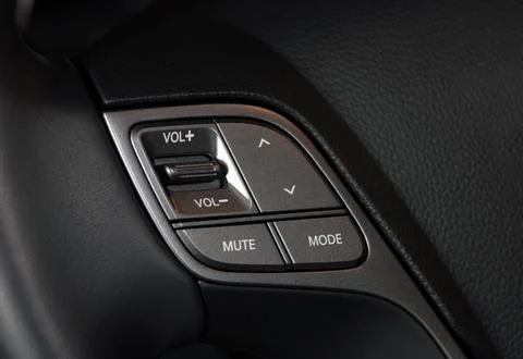 Steering wheel button Stock Photos