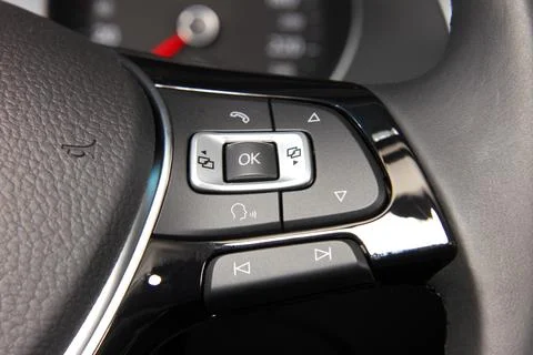 Steering wheel button Stock Photos