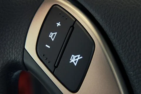 Steering wheel button Stock Photos