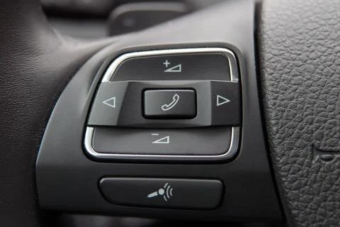 Steering wheel button Stock Photos