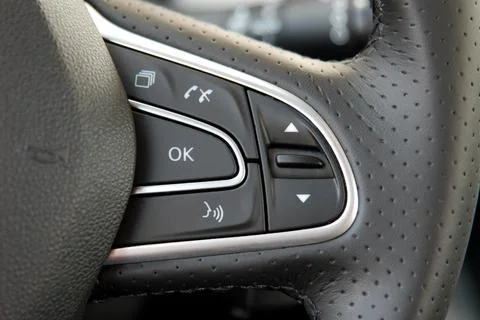 Steering wheel button Stock Photos