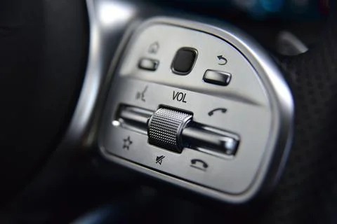 Steering wheel button Stock Photos