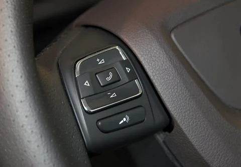 Steering wheel button Stock Photos