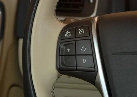 Steering wheel button Stock Photos