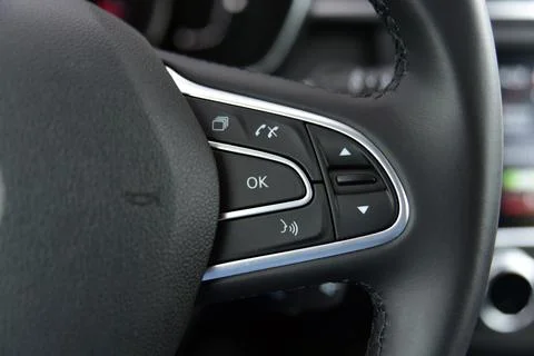 Steering wheel button Stock Photos