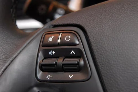 Steering wheel buttons Stock Photos