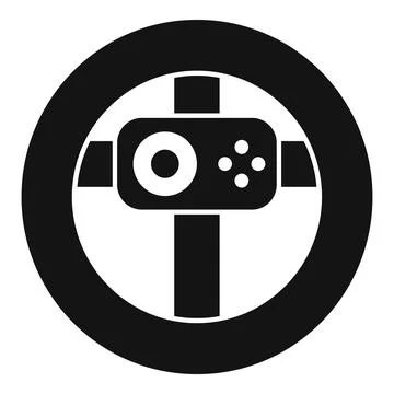 Steering wheel with buttons for playing racing games Stock Illustration