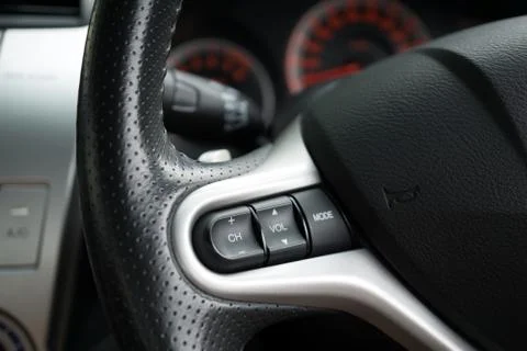 Steering wheel commands Foto stock