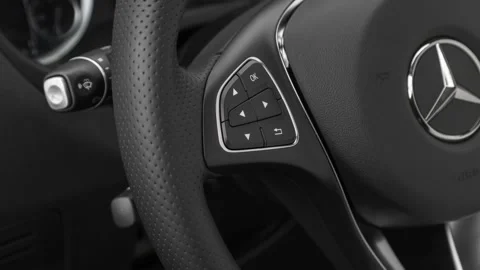 Steering wheel control buttons 2020 Mercedes-Benz Metris Cargo Van cargo van Stock Footage 160105370