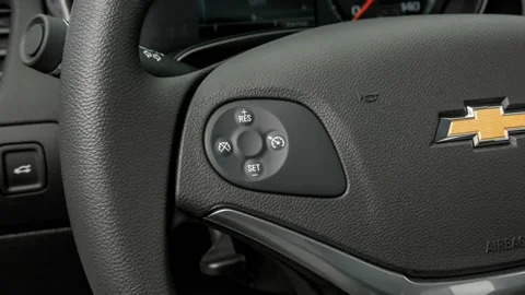 Steering wheel control buttons close up  2016 Chevrolet Impala LS Stock Footage 159851781