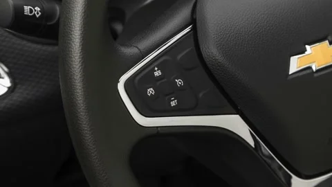 Steering wheel control buttons close up 2019 Chevrolet Cruze LT Stock Footage 160051310