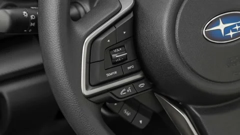 Steering wheel control buttons close up 2020 Subaru Impreza 2.0i Stock Footage 160087024