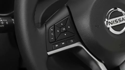 Steering wheel control buttons close up 2020 Nissan Rogue SL Stock Footage 160088171