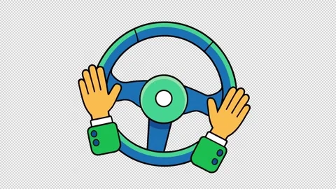 Steering wheel control concept. Stock Footage 322600102