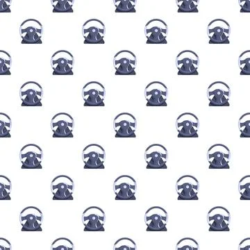 Steering wheel controller gaming seamless pattern background Stock Illustration
