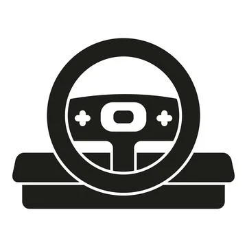Steering wheel controller for video game racing simulator Stock Illustration