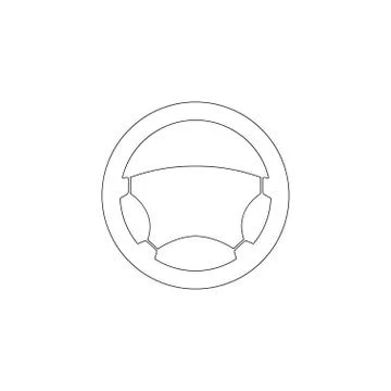 Steering wheel. flat vector icon Stock Illustration