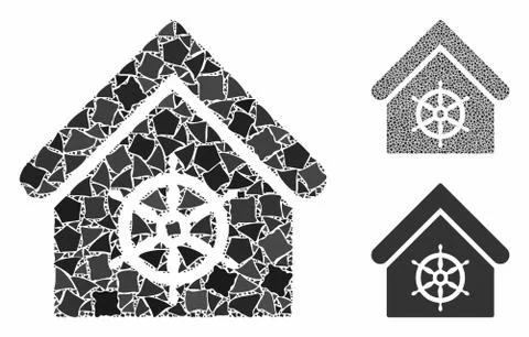 Steering wheel house Composition Icon of Joggly Elements Stock Illustration