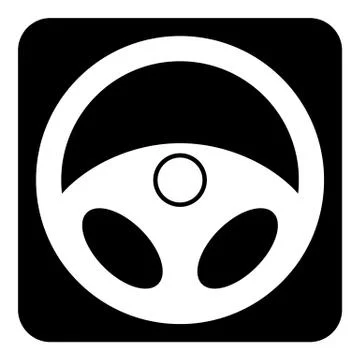 Steering wheel icon. Illustrazione stock