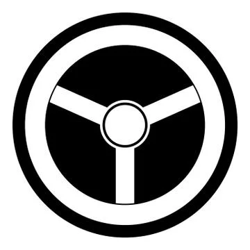 Steering wheel icon. Stock Illustration