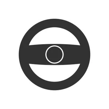 Steering Wheel Icon Stock Illustration
