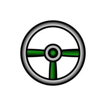 Steering wheel icon. Illustrazione stock